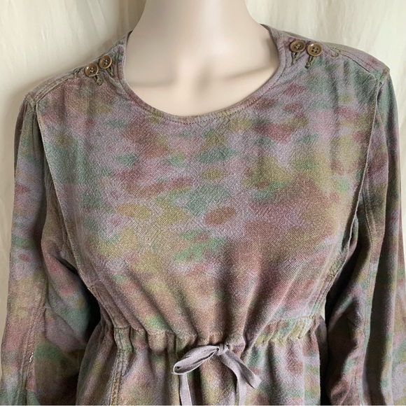 Isabel Marant Etoile earth toned tie dye linen viscose dress - Picture 3 of 16